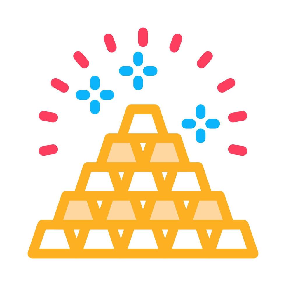 ilustración de contorno de vector de icono de pirámide sagrada
