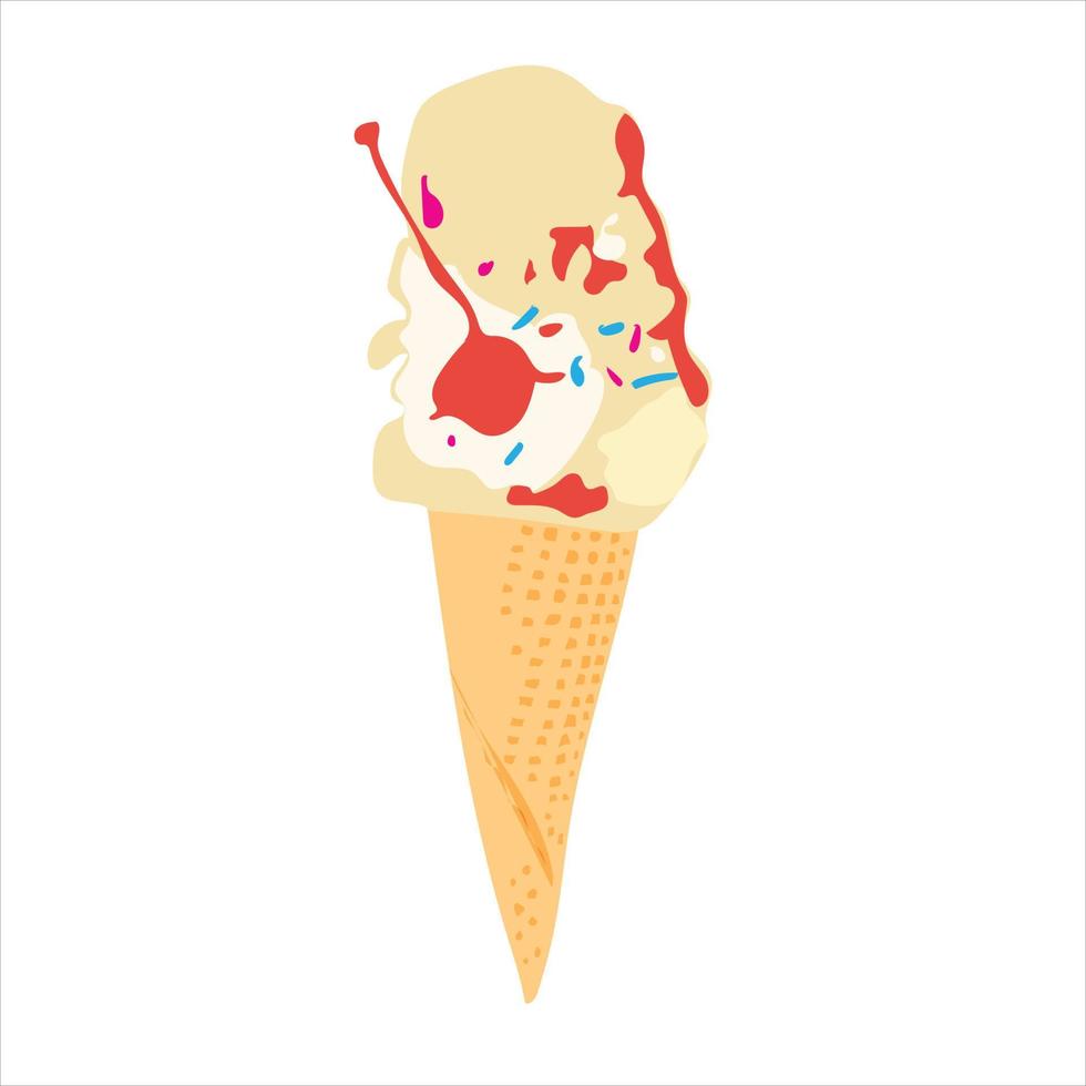 diseño creativo de ilustraciones de helados. vector