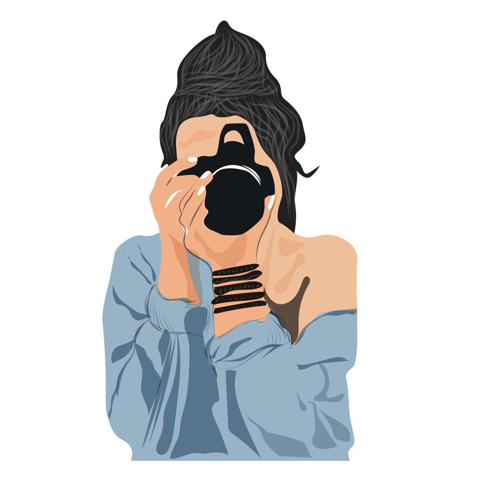 photographer illustration design. vector