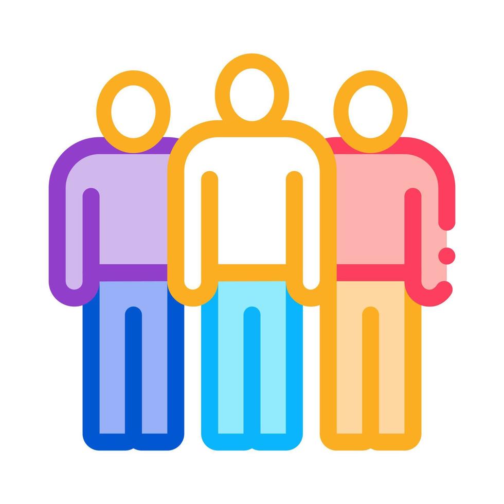 teamwork people icon vector outline illustration