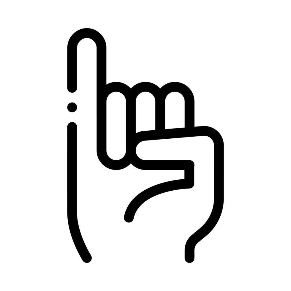 Hand Gesture Icon Vector Outline Illustration