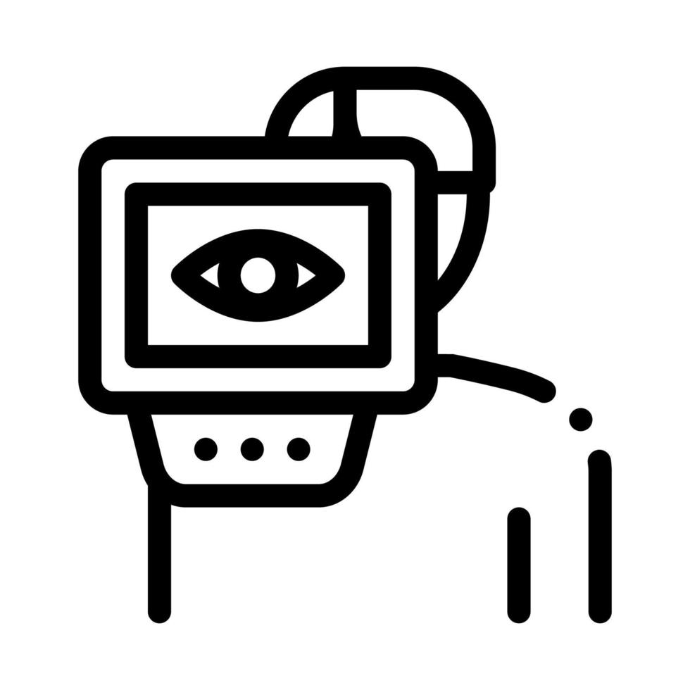 Personal Eye Treatment Vector Outline Illustration