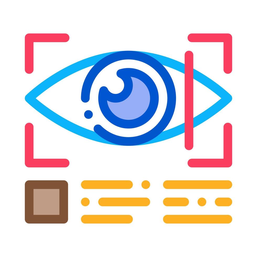 Medical Eye Research Vector Outline Illustration