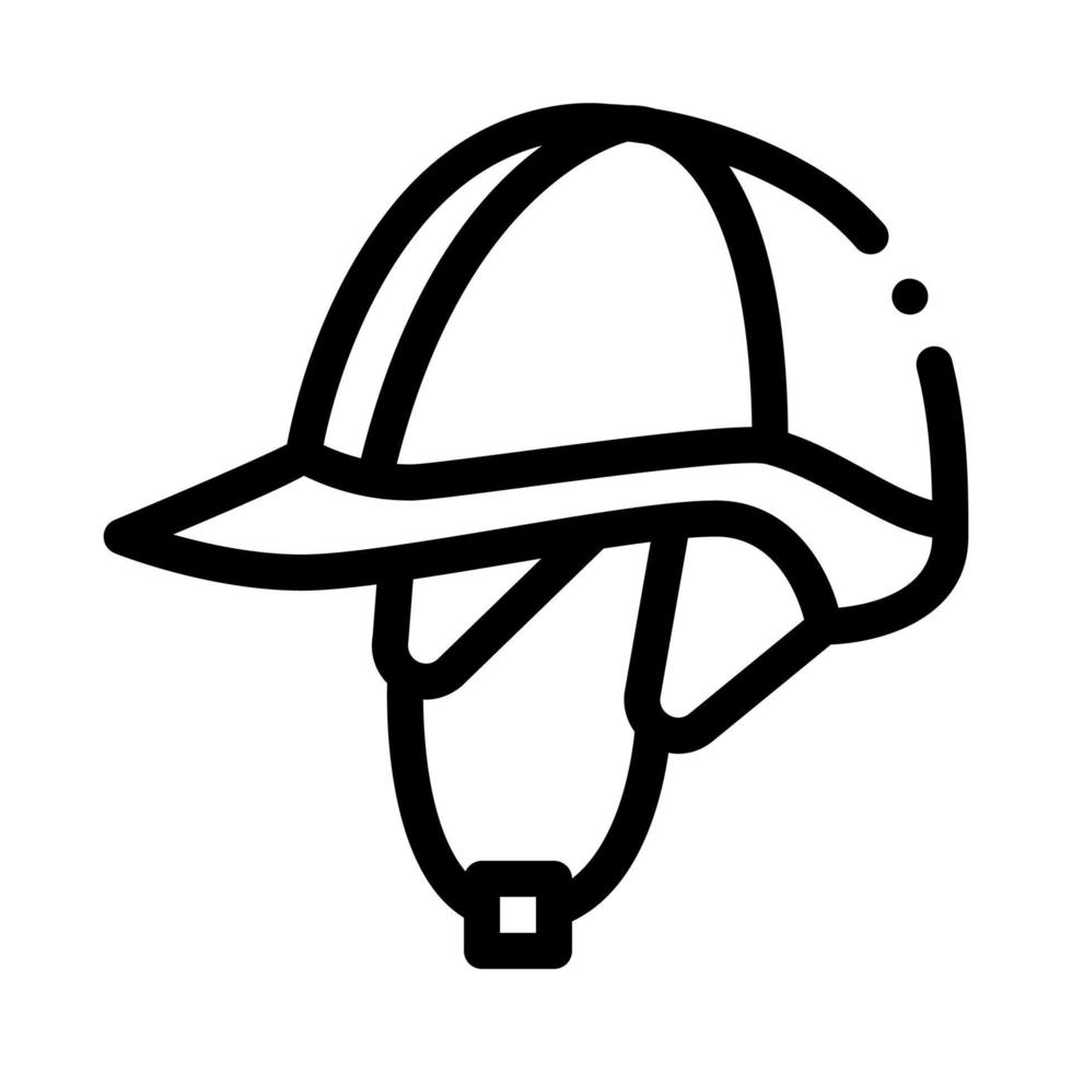 ilustración de contorno de vector de icono de casco de jockey