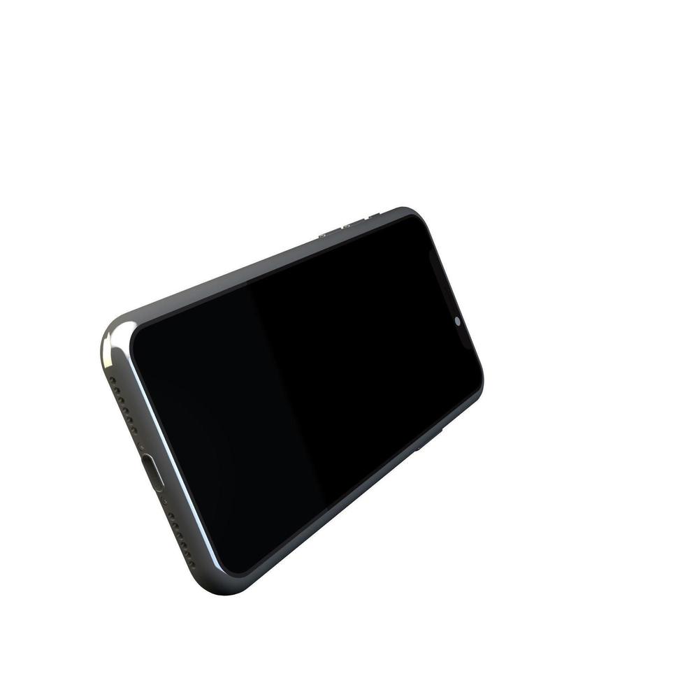 3D Rendering Phone Mock up Isolated White Background photo