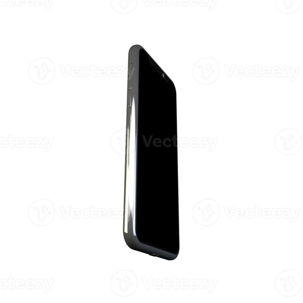3D Rendering Phone Mockup Isolated on white background photo