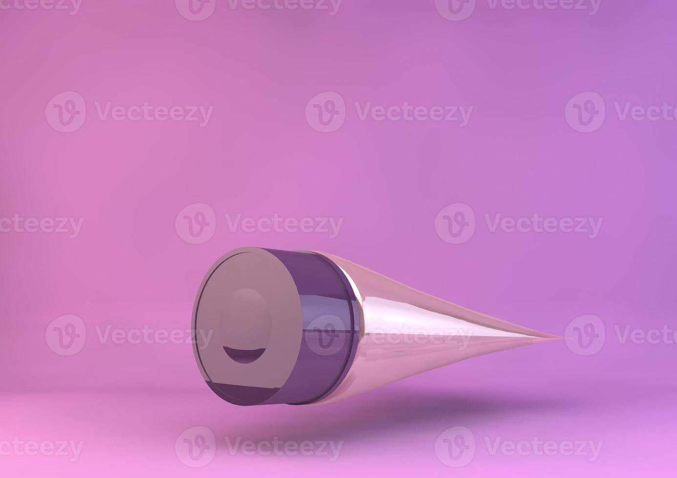 Cosmetic cream tube on a pink background. 3d rendering. photo