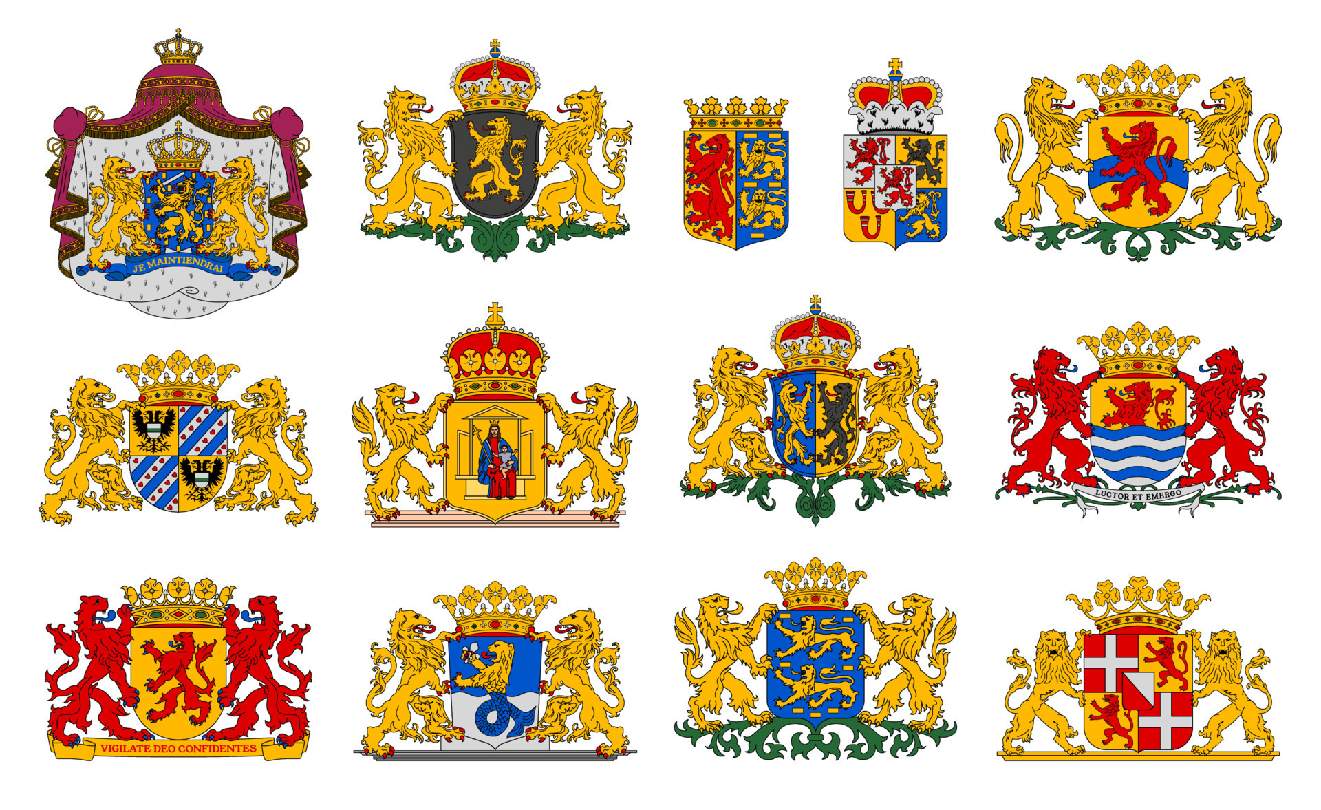 Netherlands coat of arms, province heraldic emblem 17595148 Vector Art at Vecteezy