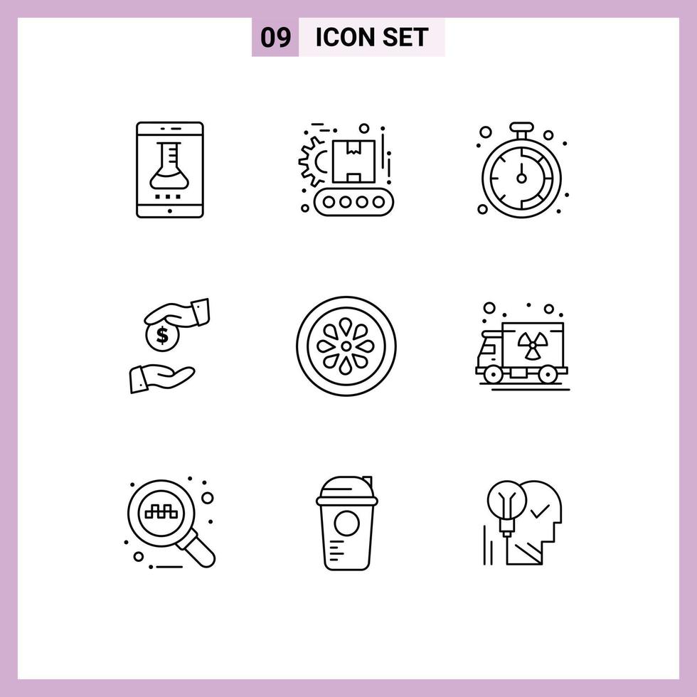 9 Outline concept for Websites Mobile and Apps eat corrupt product bureaucracy bribe Editable Vector Design Elements