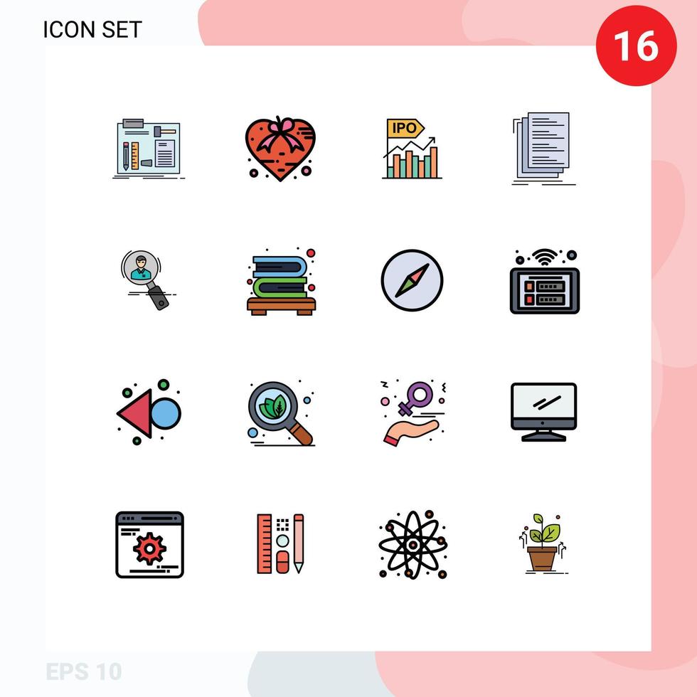 16 Creative Icons Modern Signs and Symbols of coding public valentine offer initial Editable Creative Vector Design Elements