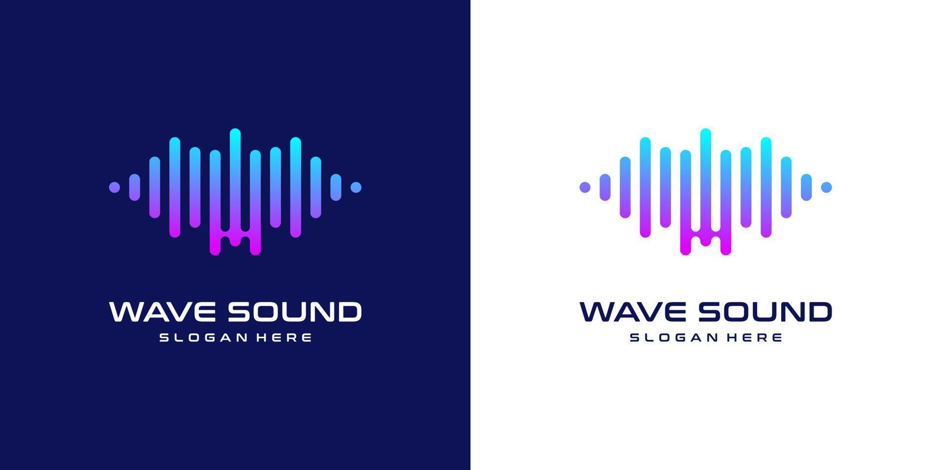 Sound wave logo design inspiration vector