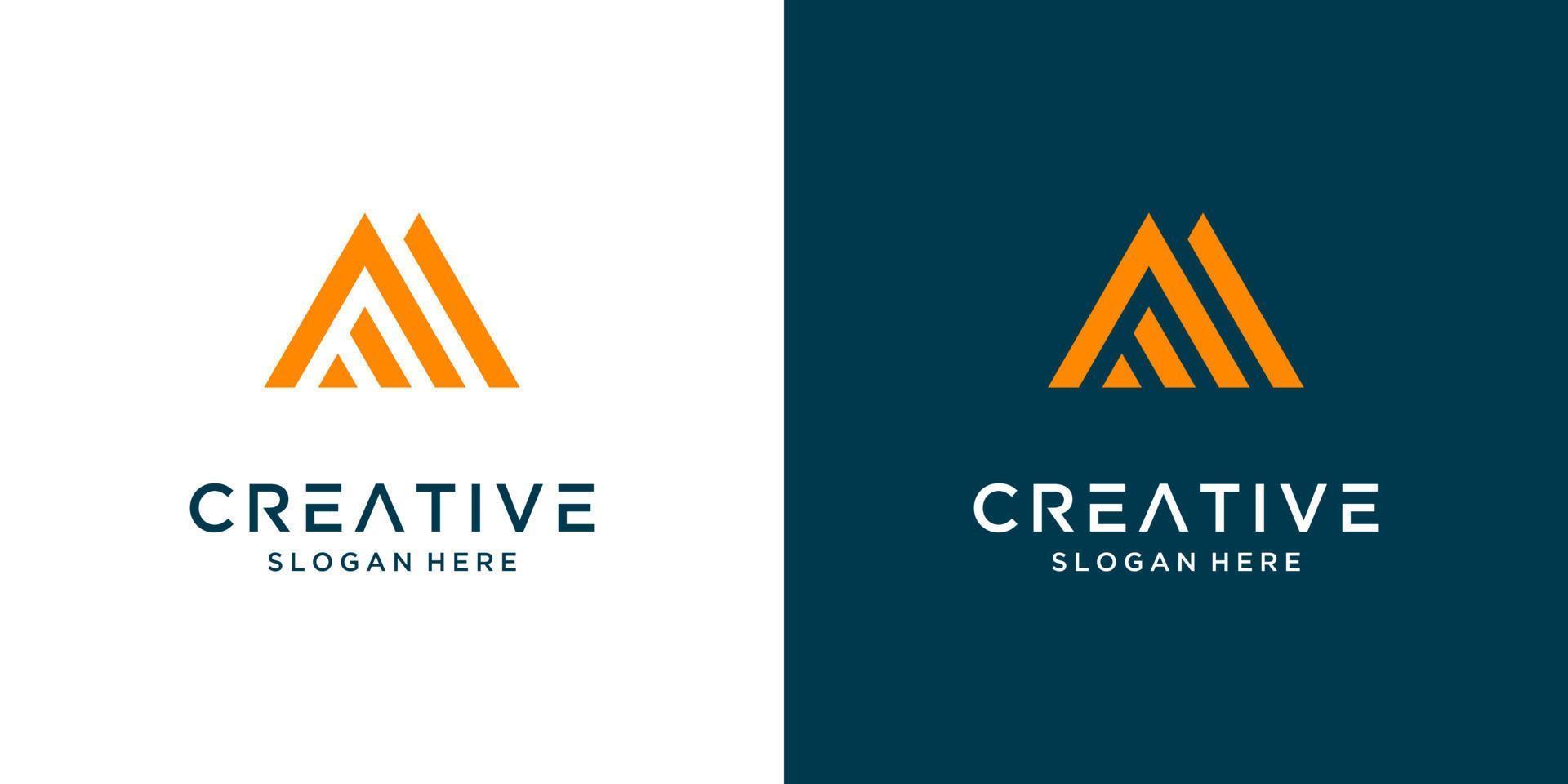 Creative letter A logo design branding vector