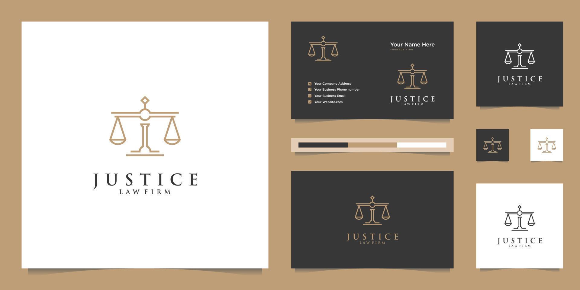 Symbol of the Law of Premium Justice. Law Firm, Law Offices, Attorney services, Luxury logo design inspiration. vector