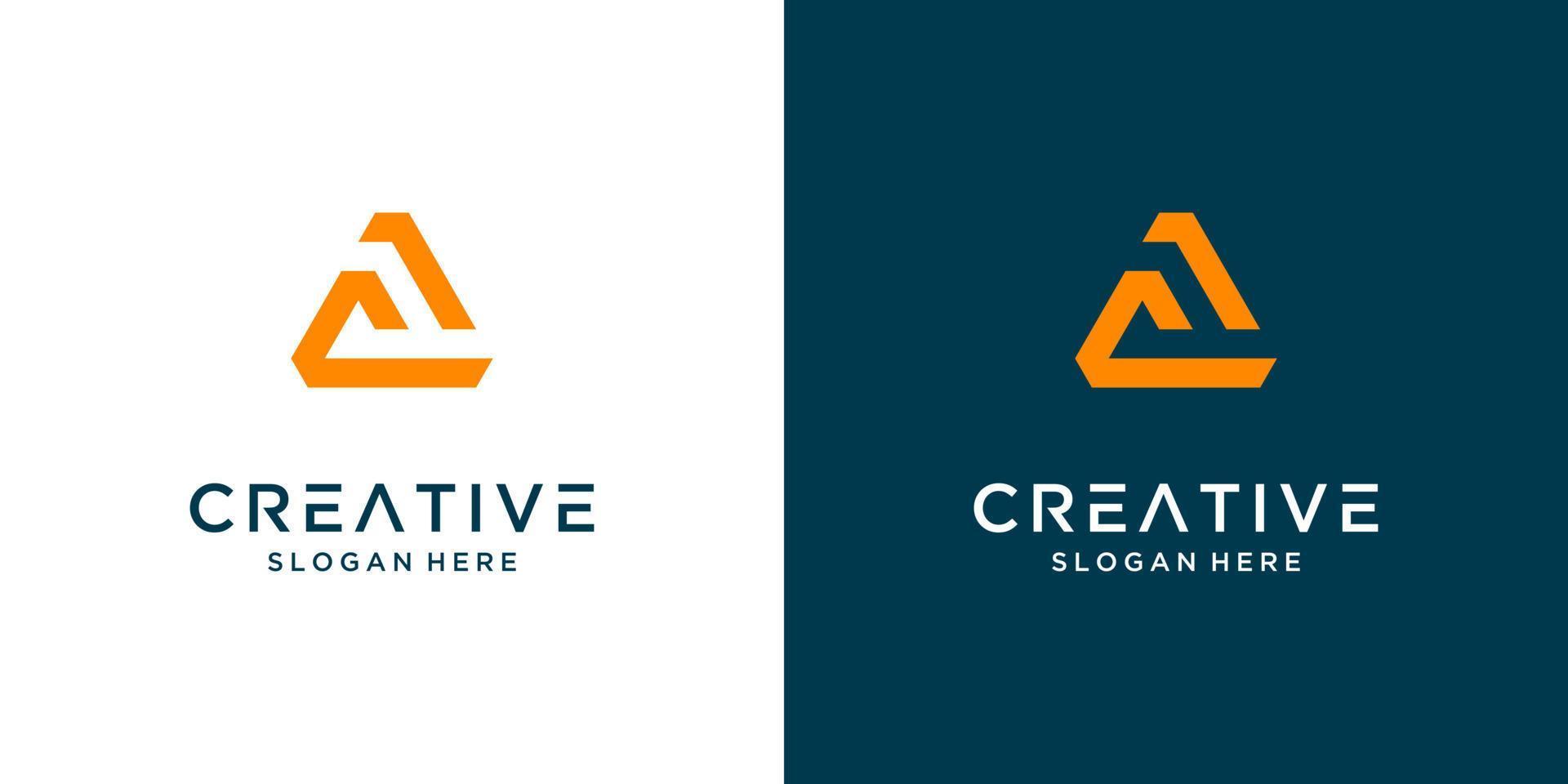 Creative letter A logo design inspiration vector