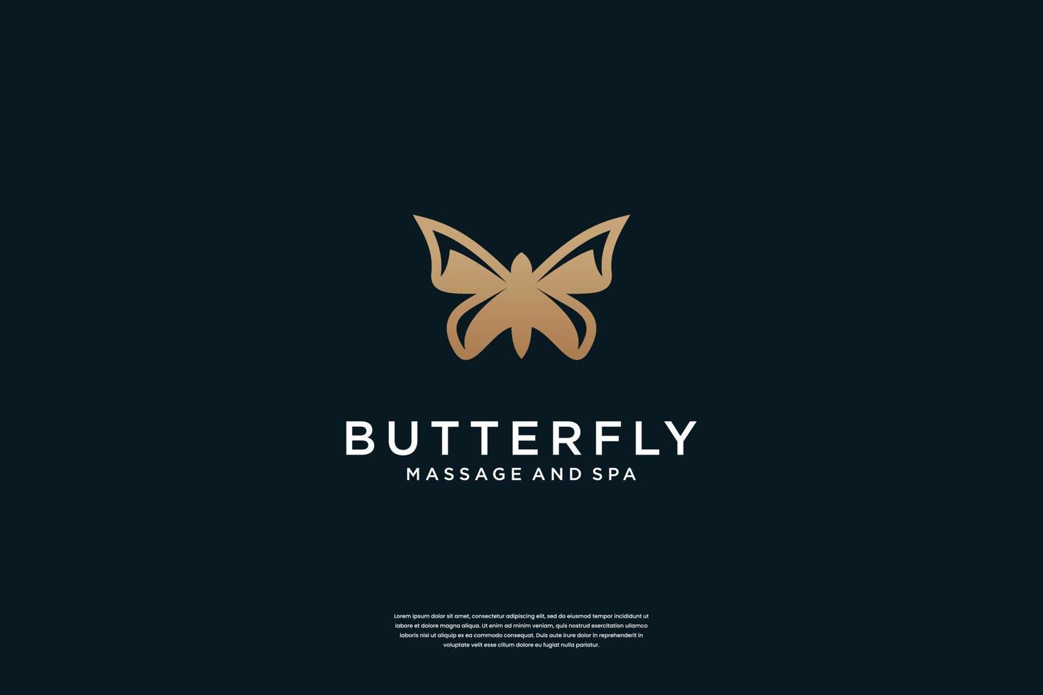 inspiración de diseño de logotipo de mariposa de lujo vector