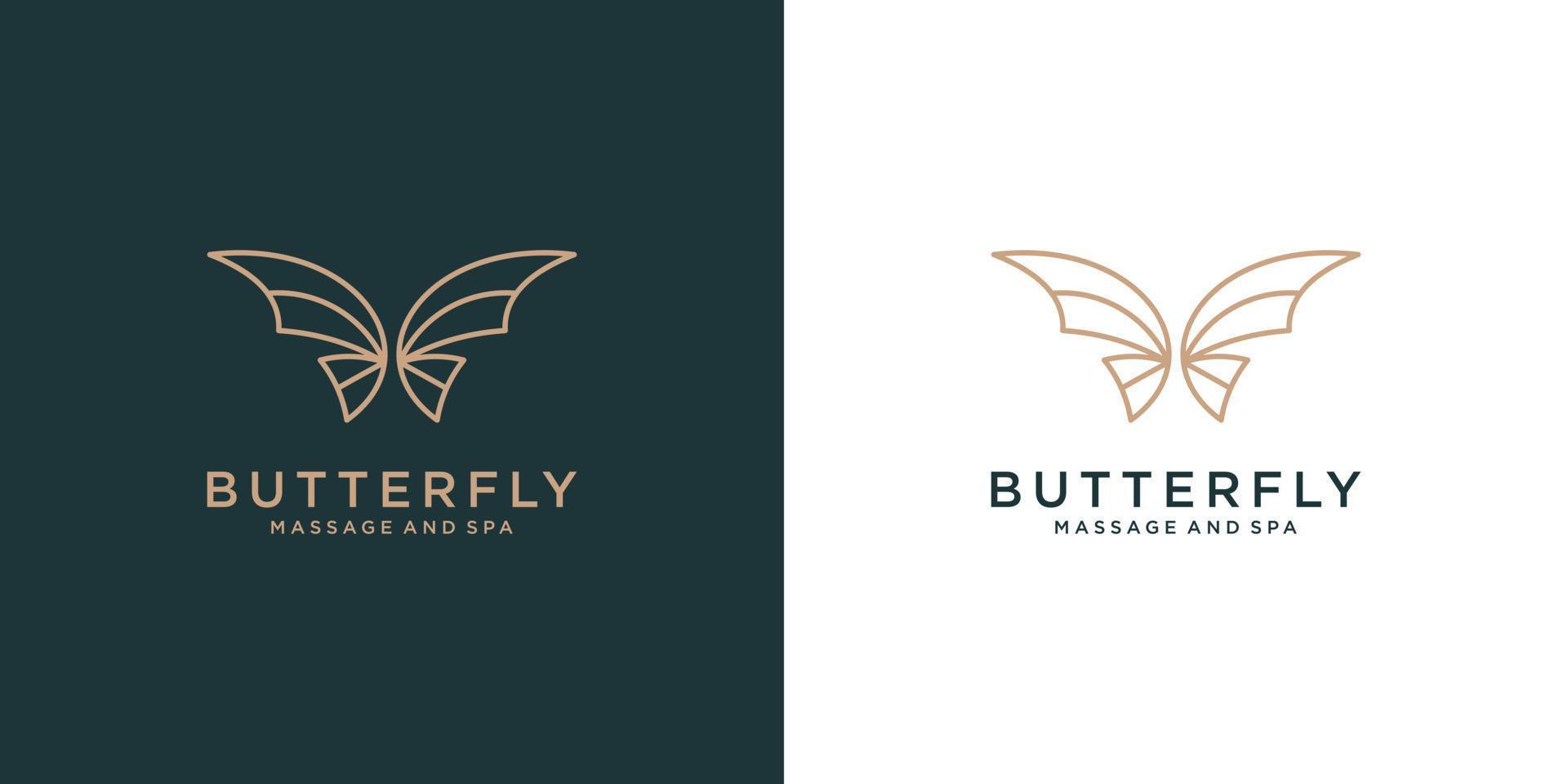 Luxury Butterfly logo design icon vector