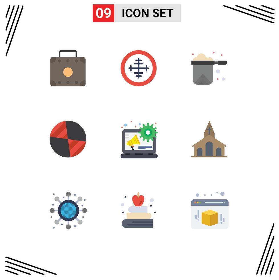 9 Creative Icons Modern Signs and Symbols of digital advertising gravity kitchen cg stewpot Editable Vector Design Elements