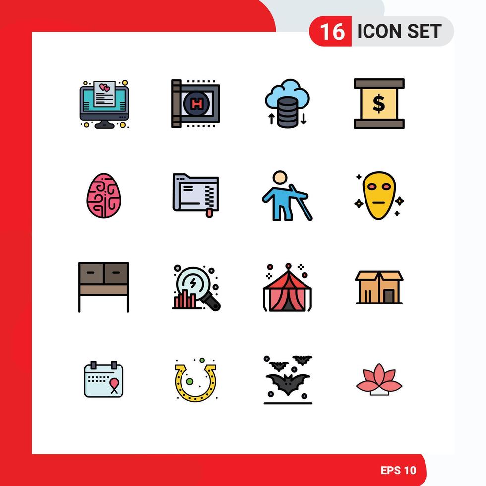 16 Creative Icons Modern Signs and Symbols of holiday easter cloud network decoration presentation Editable Creative Vector Design Elements