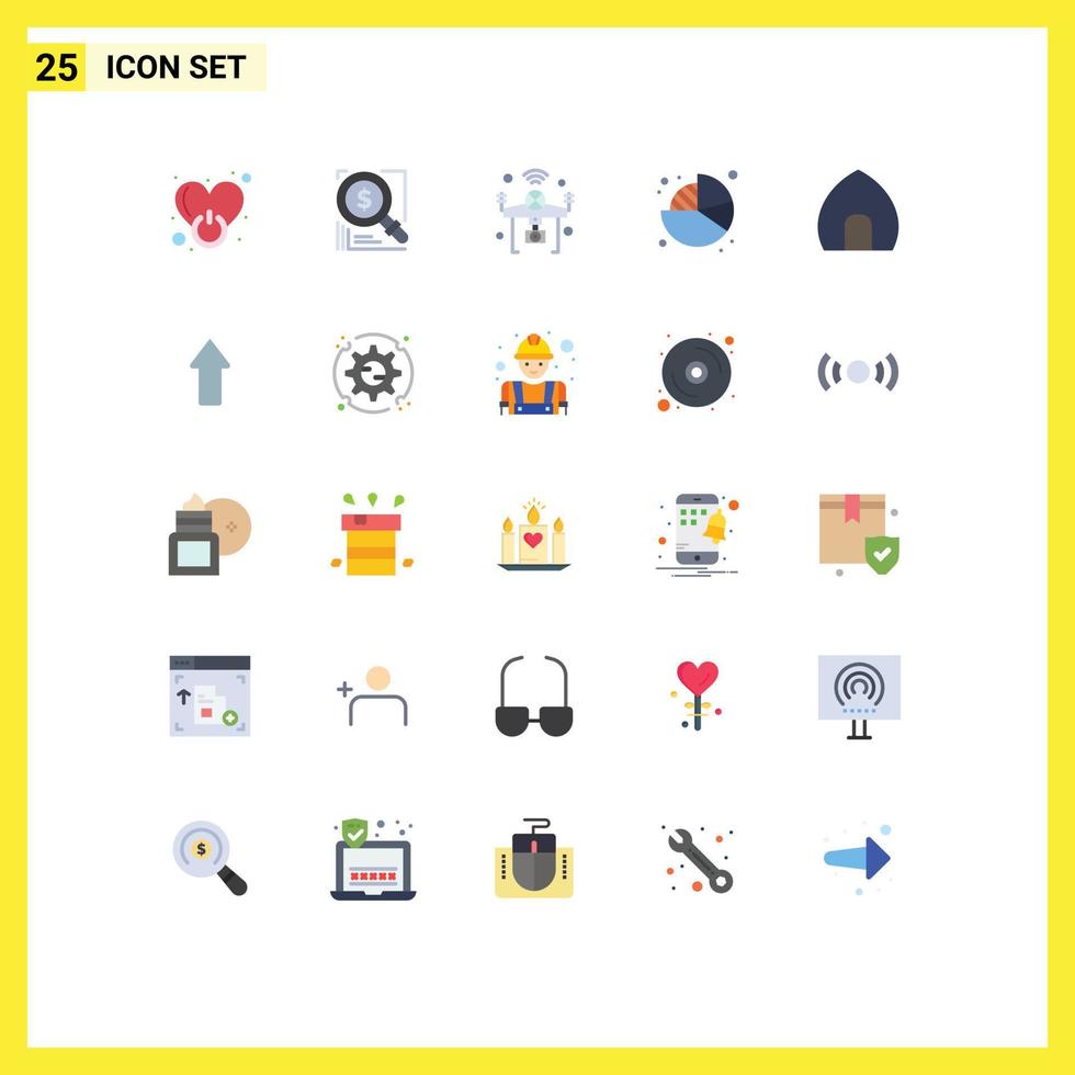 Set of 25 Modern UI Icons Symbols Signs for finance business business wifi iot Editable Vector Design Elements