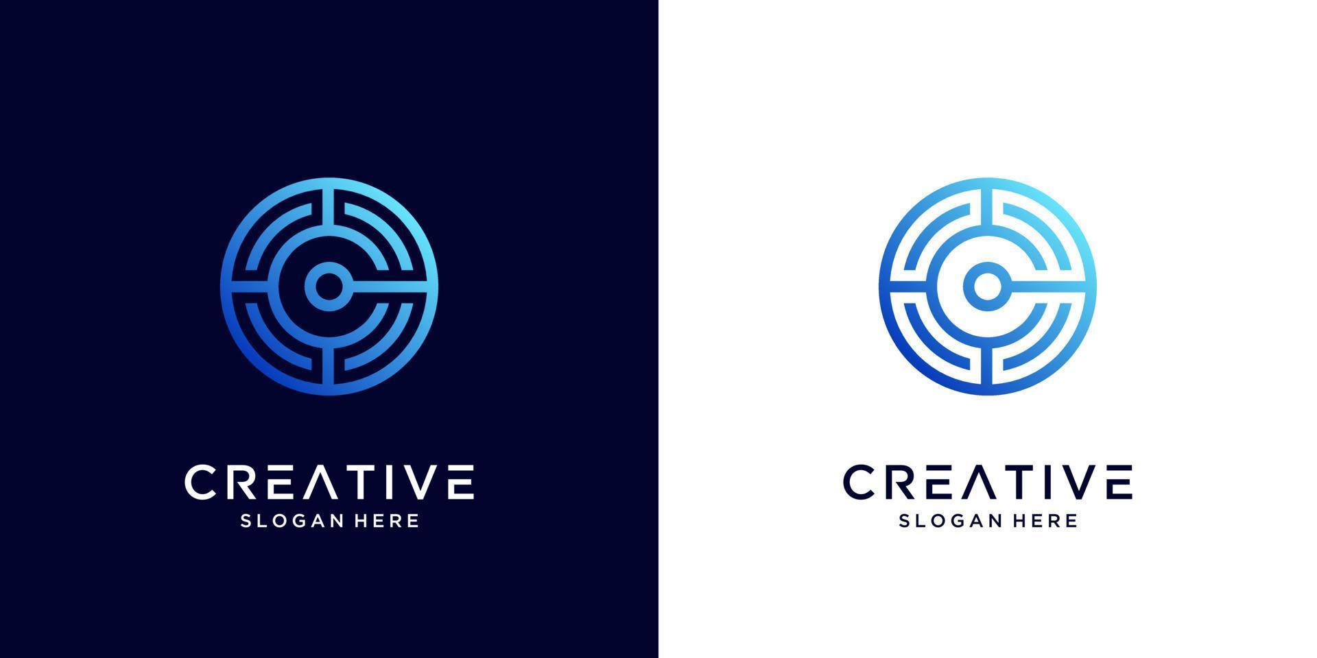 Creative Letter C logo design inspiration vector