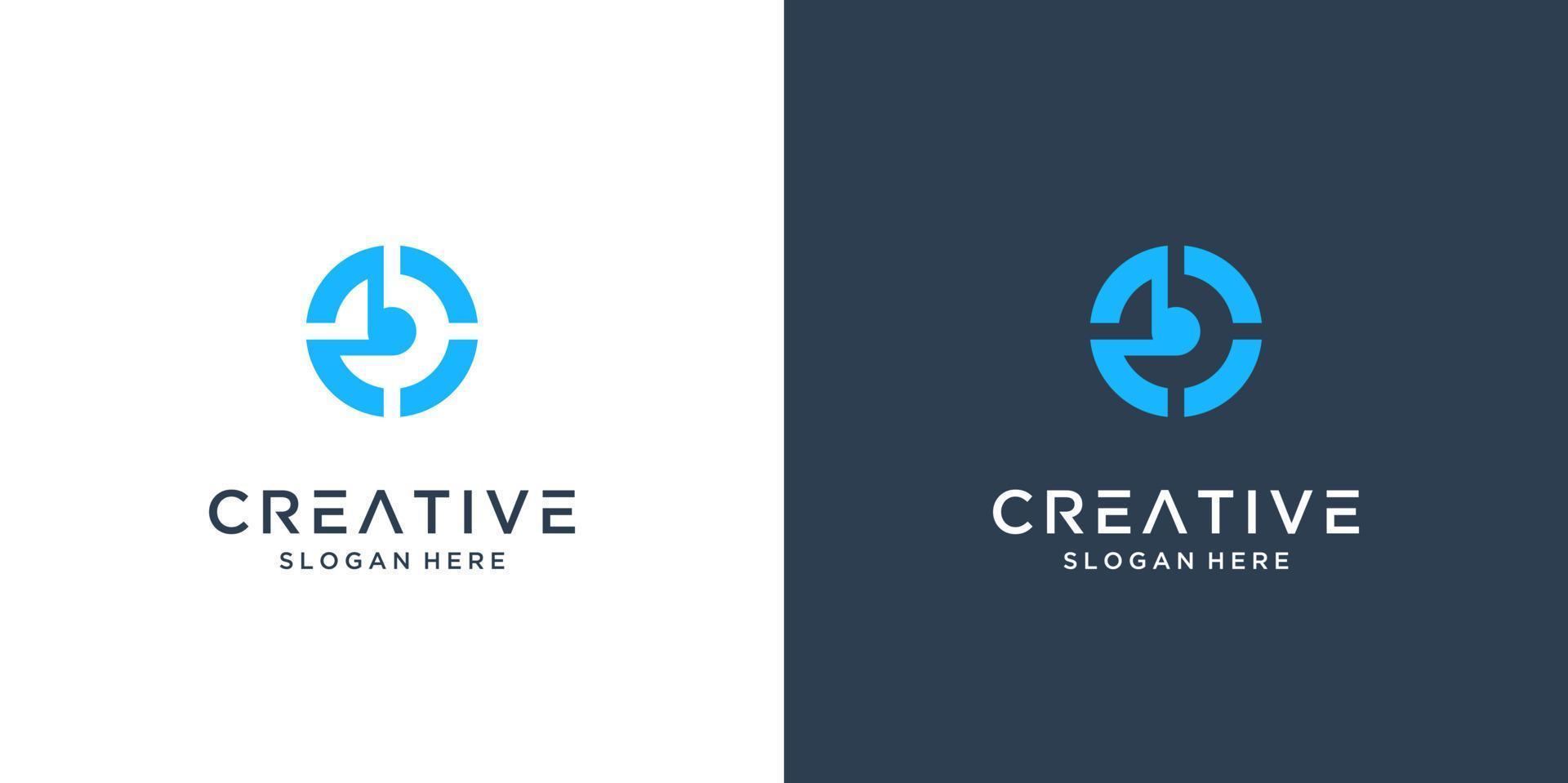 Creative abstract letter B logo design vector