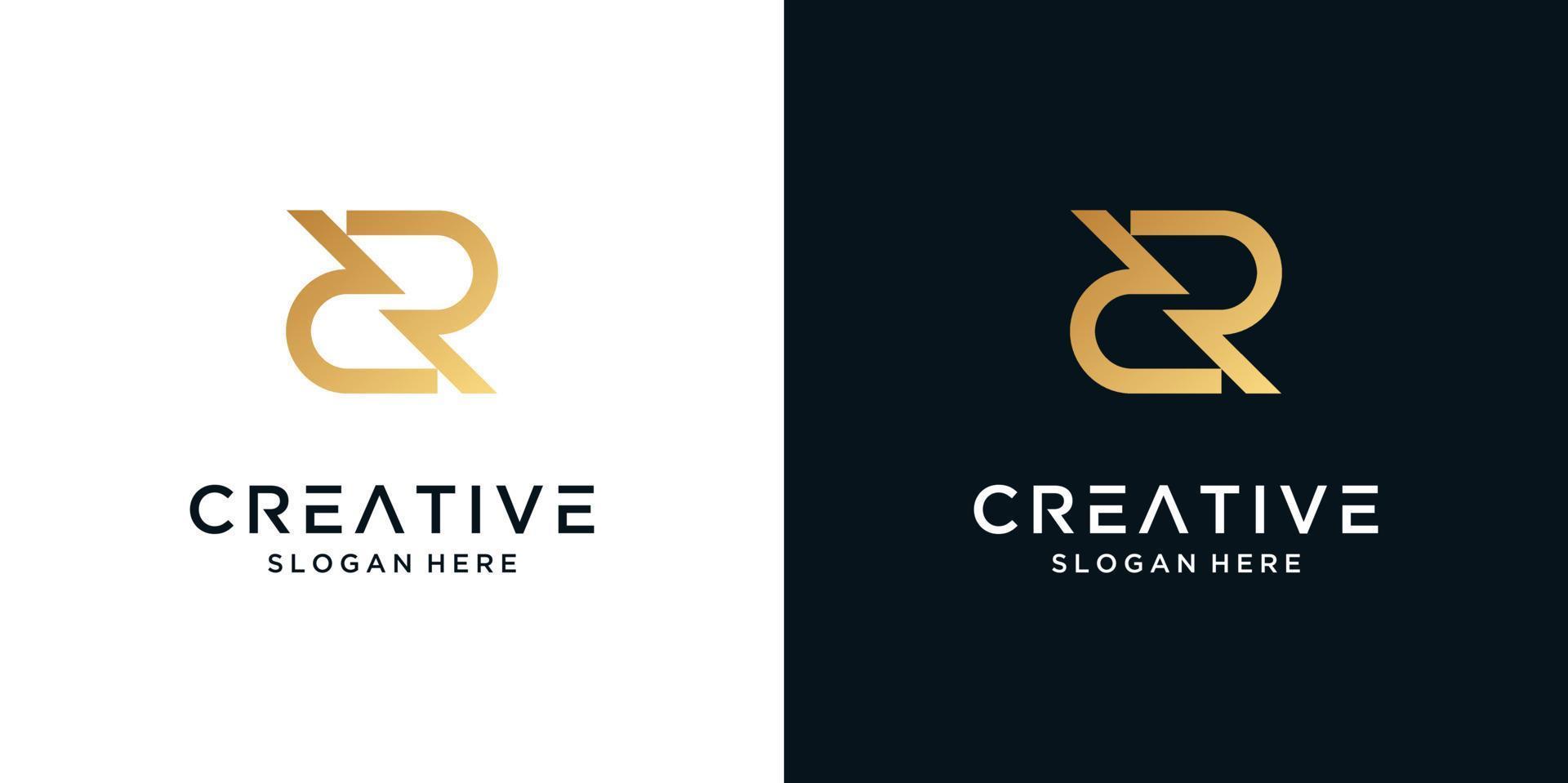Letter R logo design monogram vector
