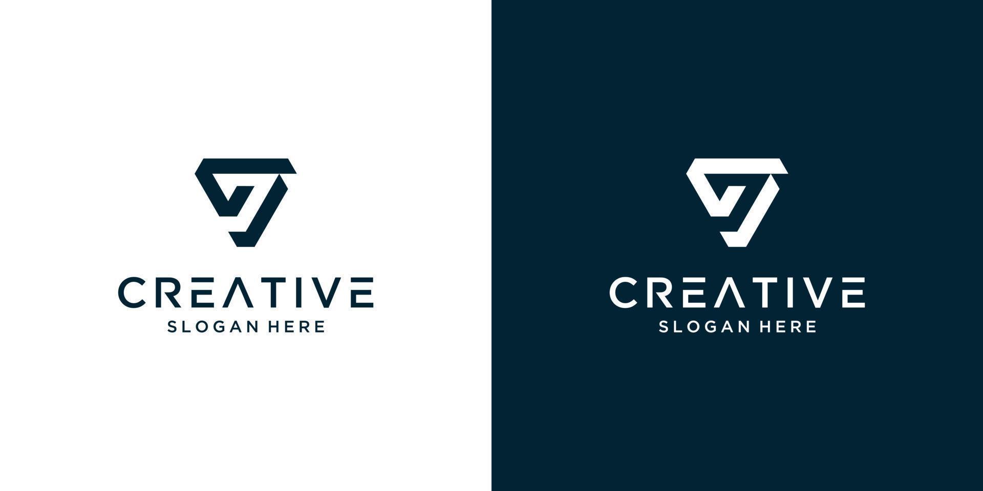 Minimalist elegant letter V logo design vector