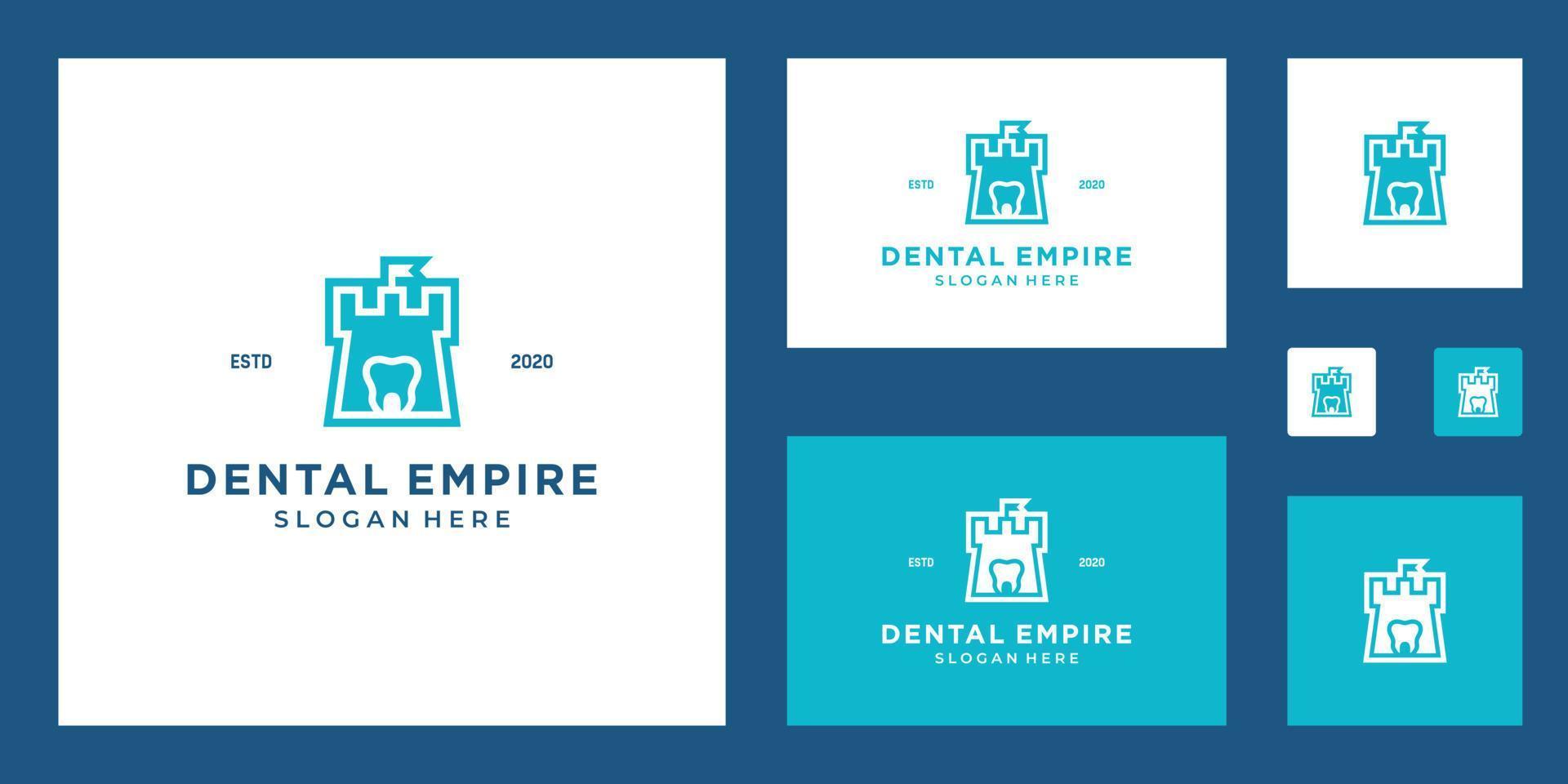 inspiración para el diseño del logotipo del imperio dental vector