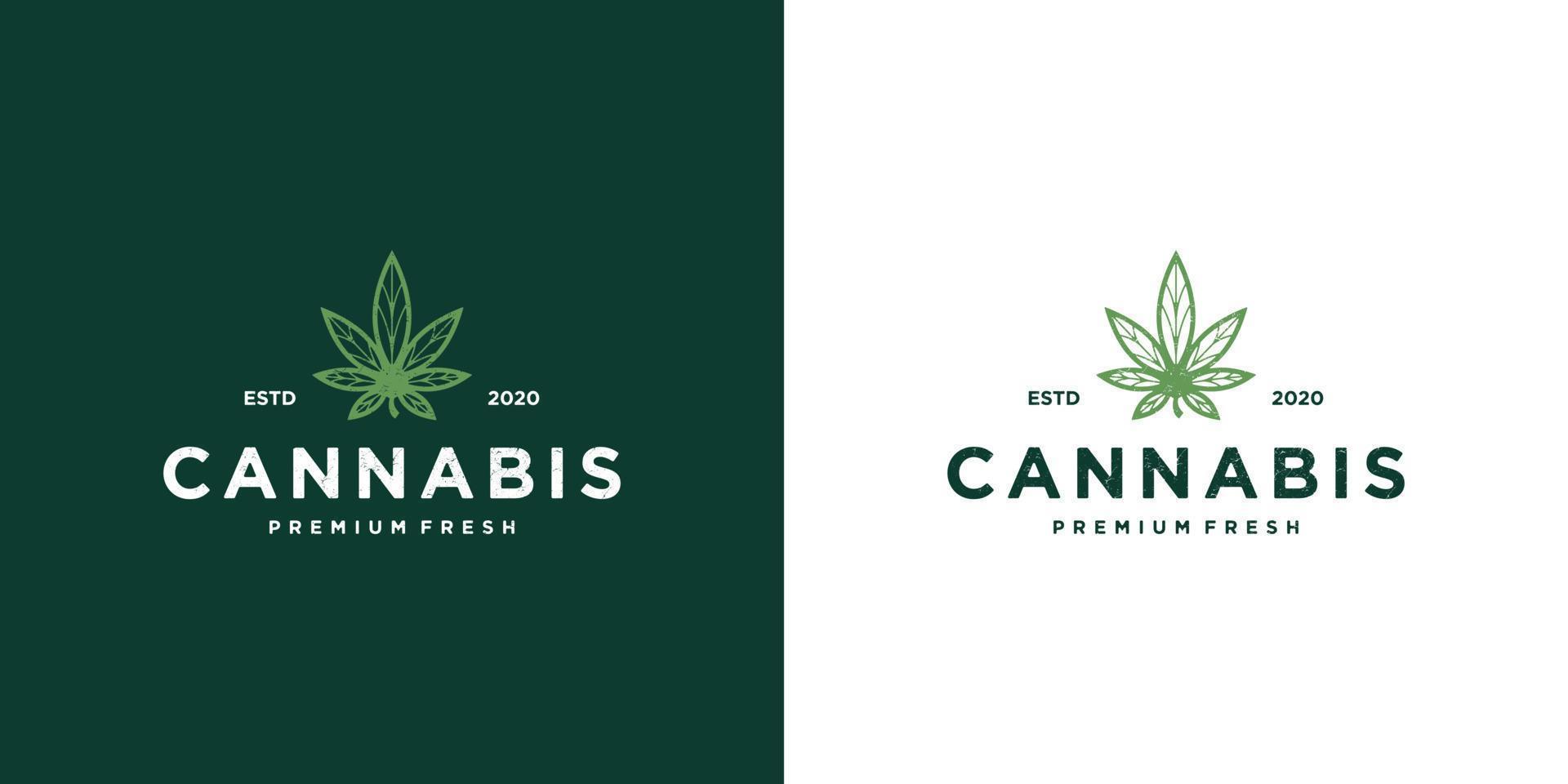 Marijuana health medical cannabis logo designs vector hemp cbd oil extract green leaf