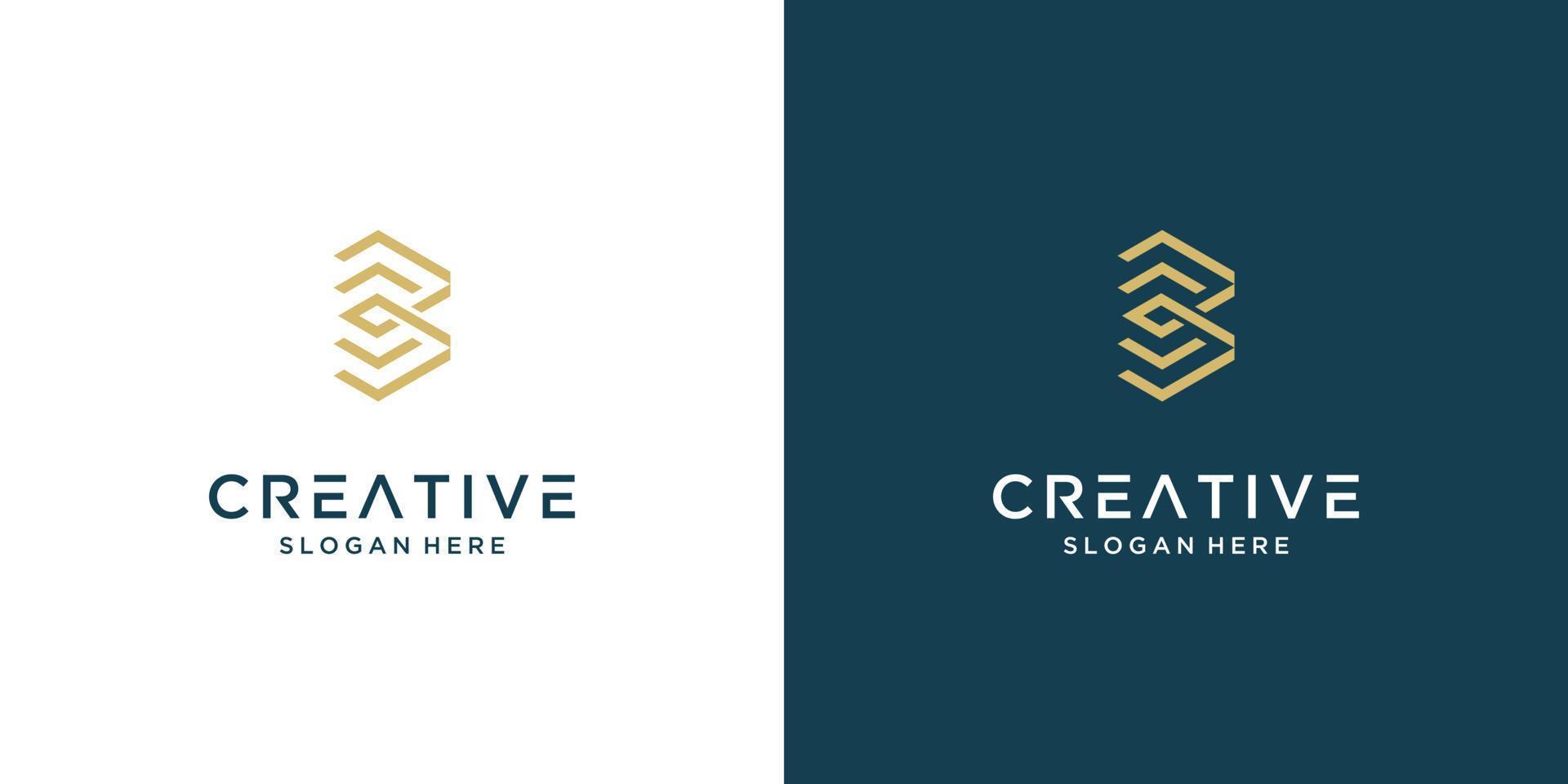 Abstract gold letter G logo design template vector