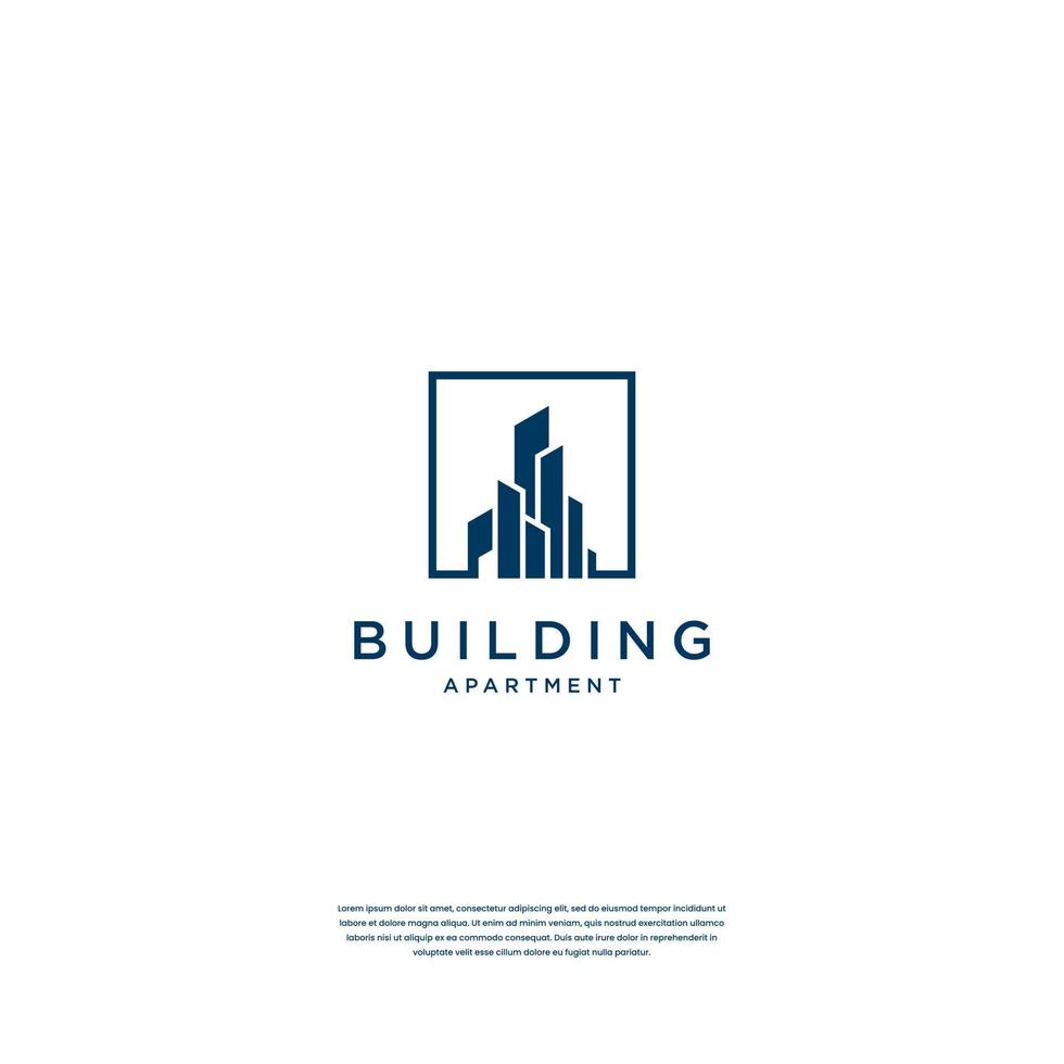 diseño de logotipo de estructura de edificio creativo bienes raíces, arquitectura, construcción vector