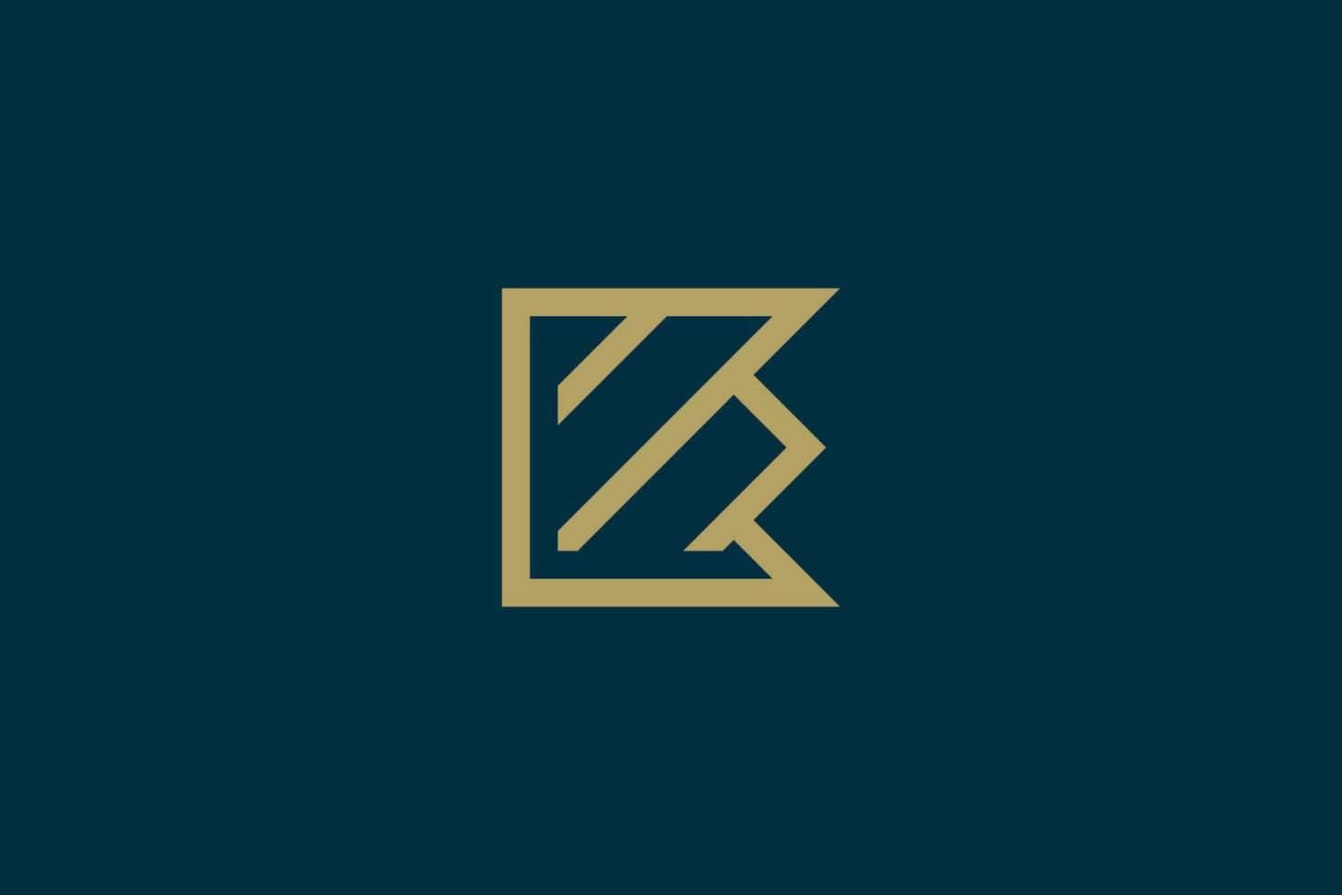 diseño de logotipo de letra b de lujo abstracto vector