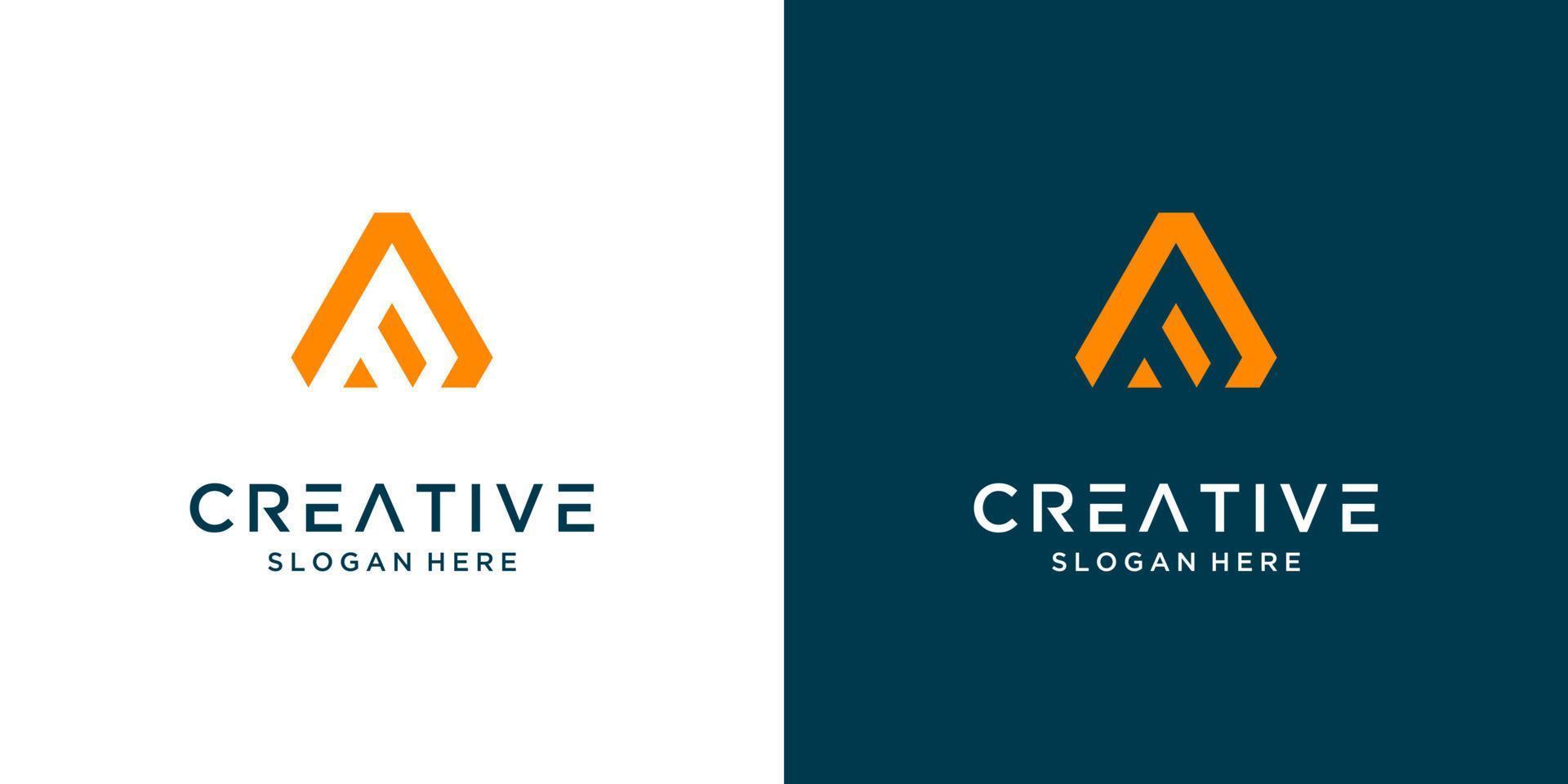 Creative letter A logo design template vector