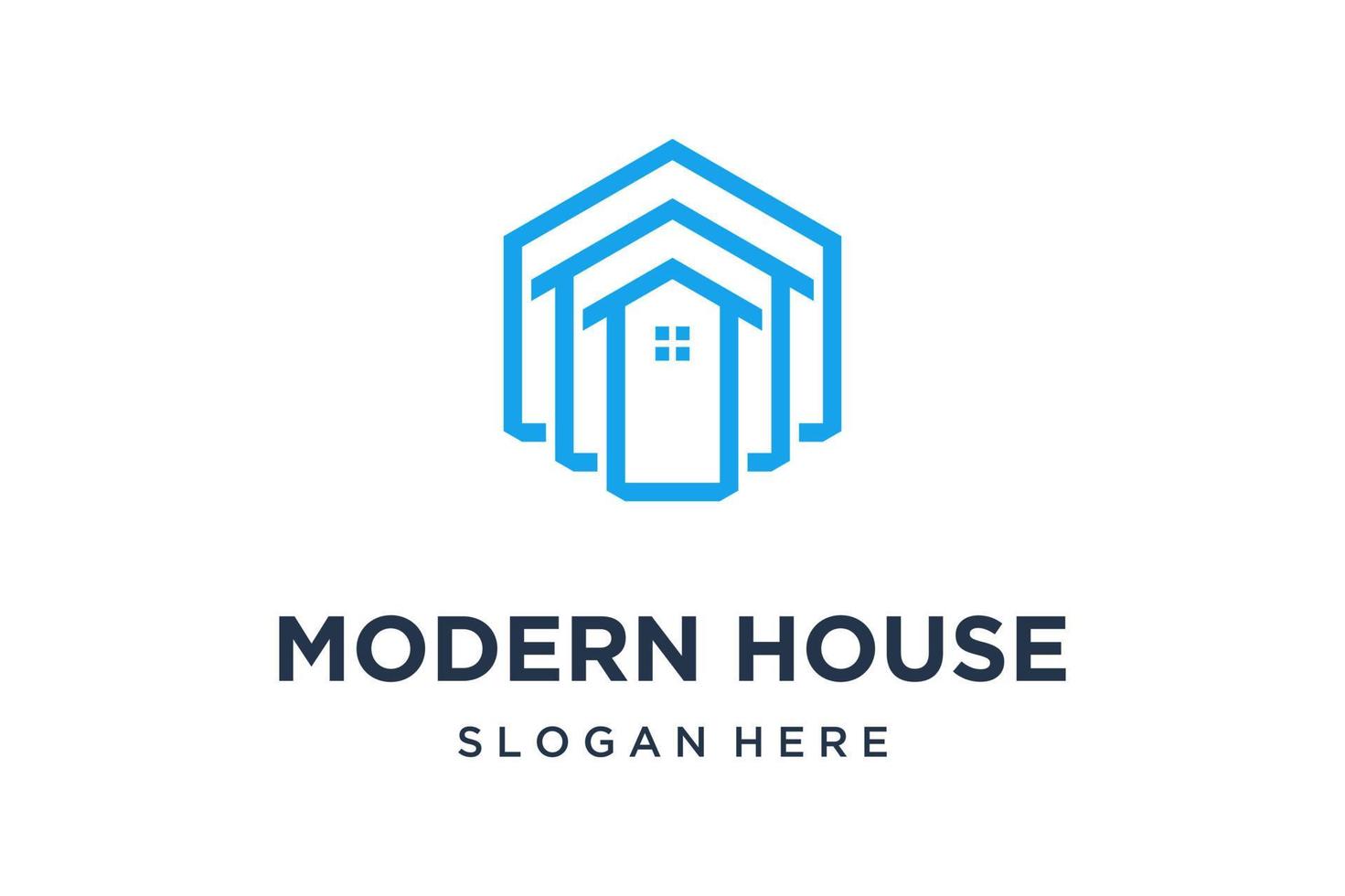 Minimalist elegant house logo design vector