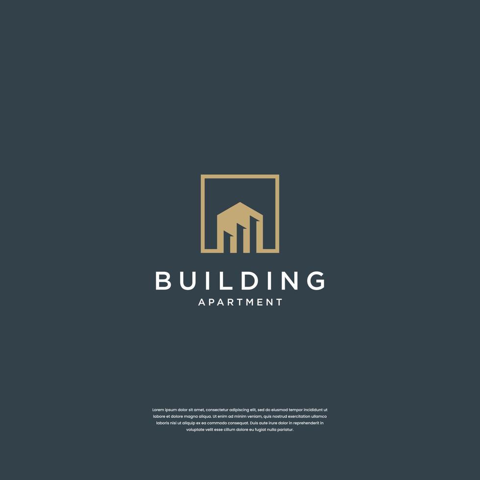 Minimalist home logo design real estate, building, architecture, construction vector