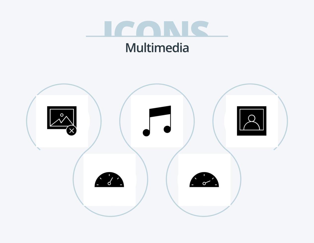 paquete de iconos de glifos multimedia 5 diseño de iconos. . foto. . hombre vector