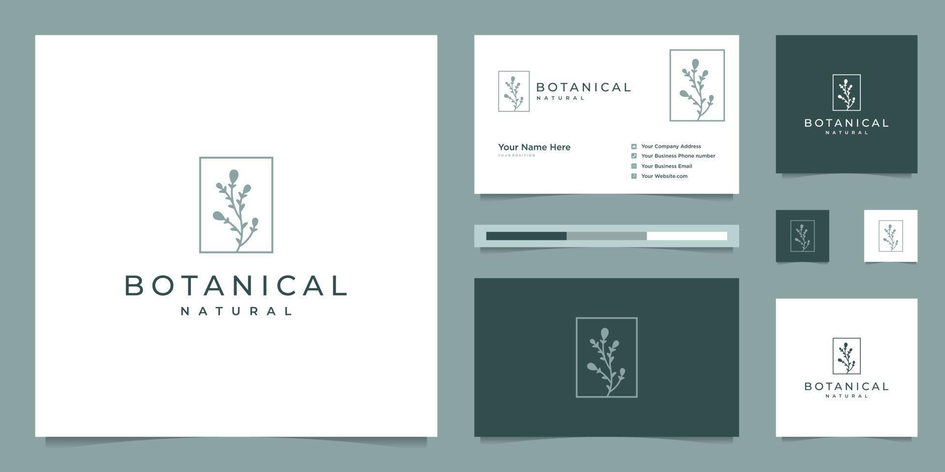 elegant botanical logo design emblem, symbol for beauty, health, and nature vector