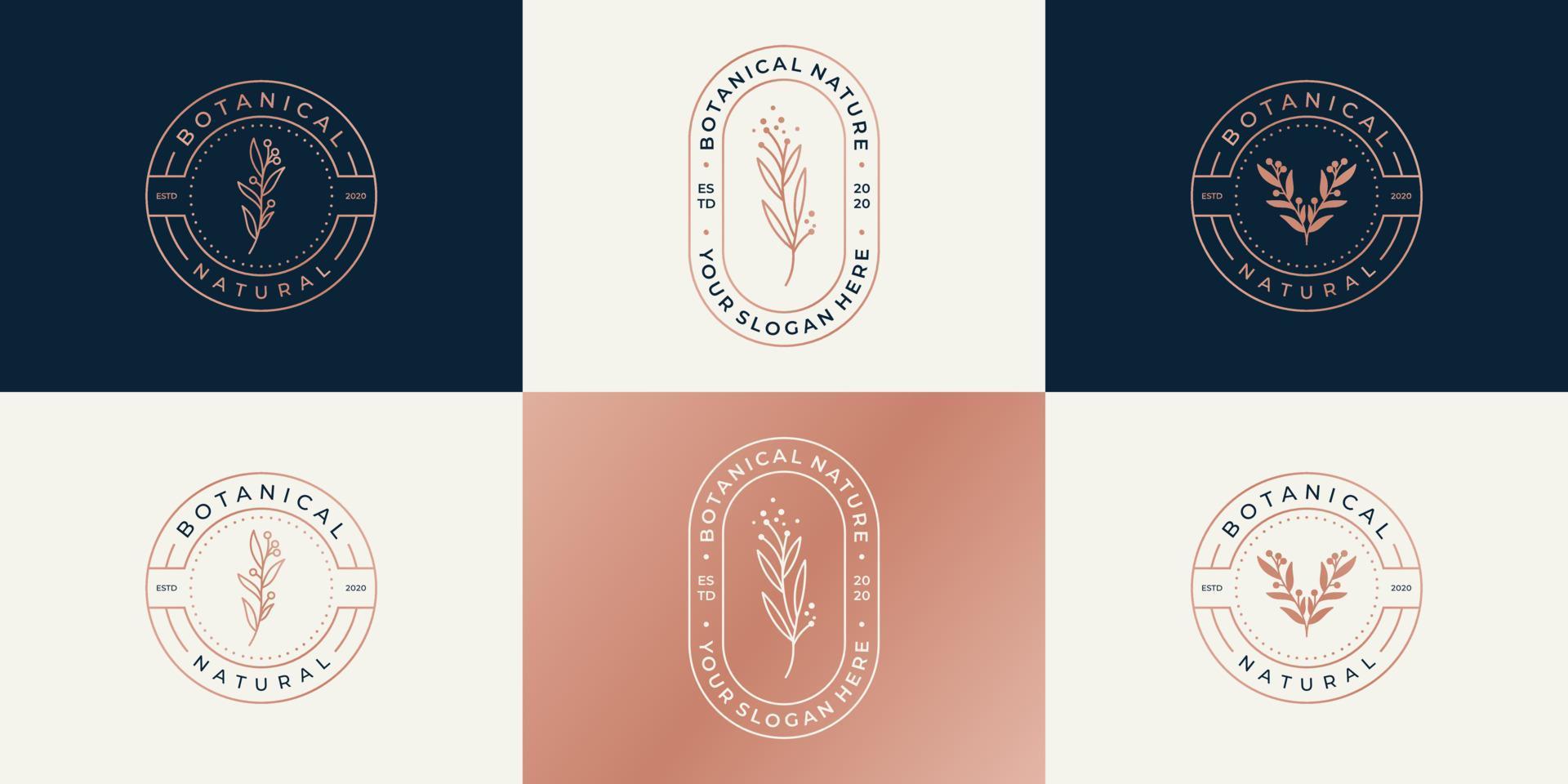 conjunto de plantilla de diseño de logotipo de lujo para marca, identidad corporativa vector