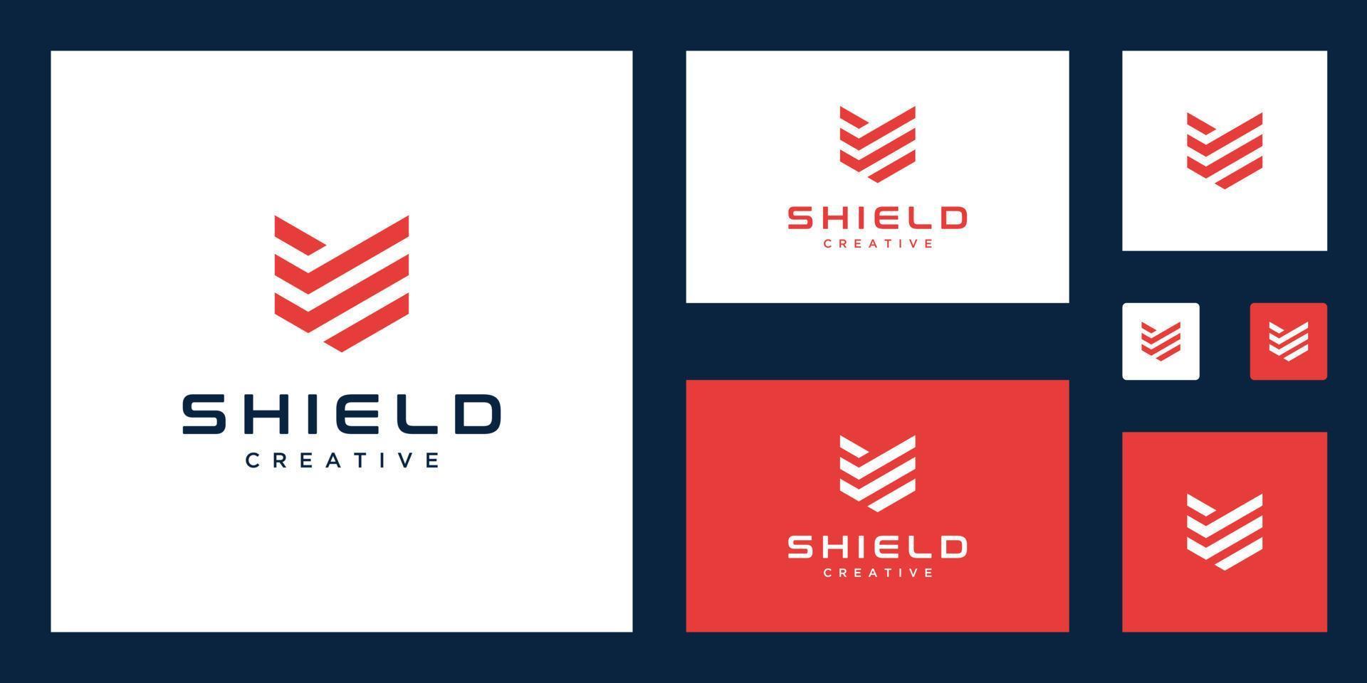 Shield logo design inspiration vector