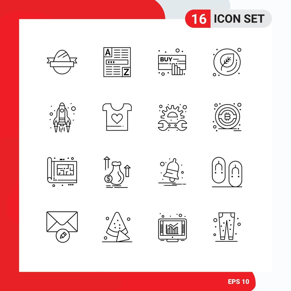 16 Thematic Vector Outlines and Editable Symbols of up rocket buy school education Editable Vector Design Elements