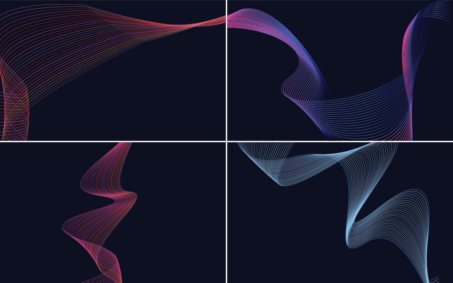 Collection of geometric minimal lines pattern set vector