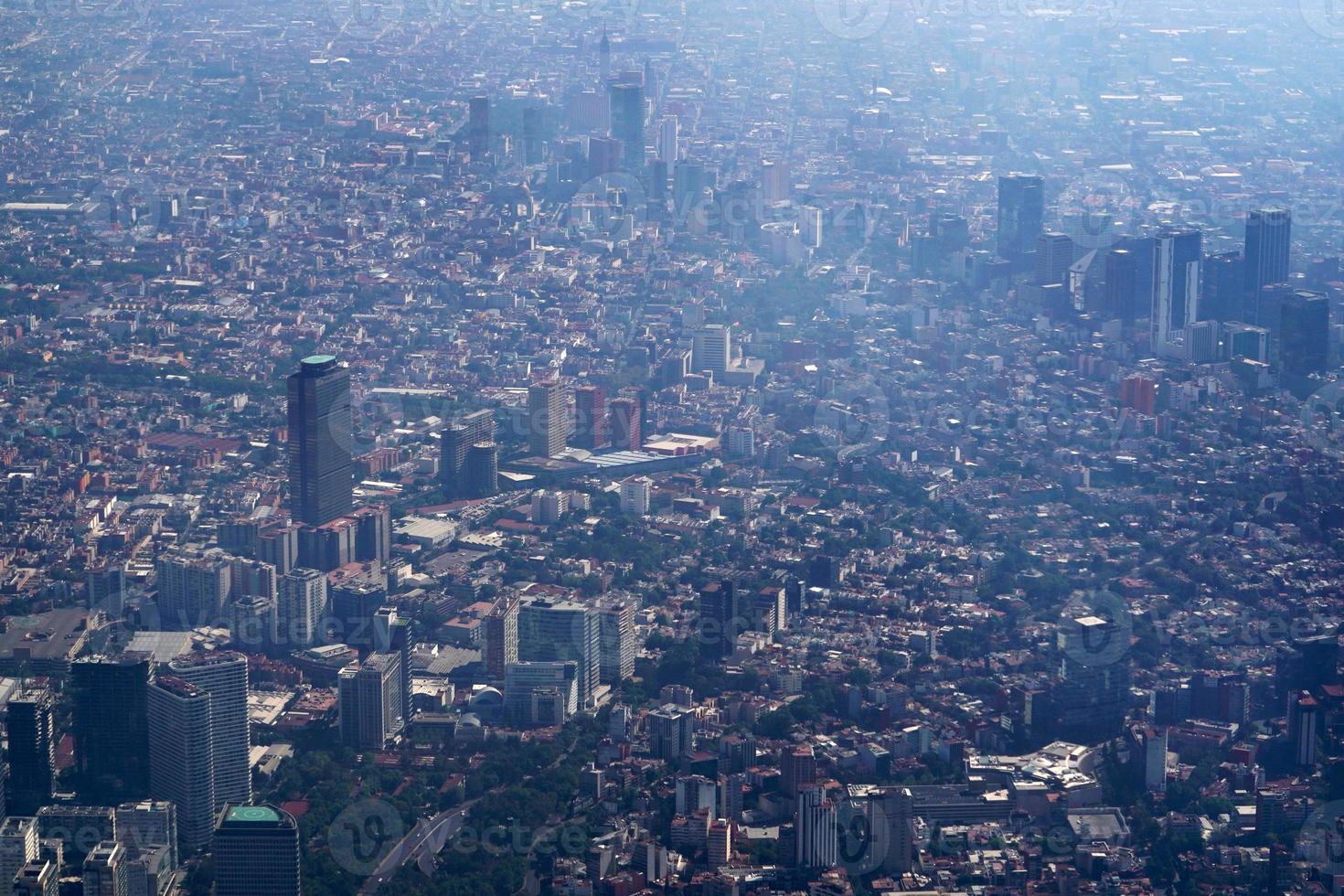 ciudad de méxico vista aérea paisaje urbano panorama foto