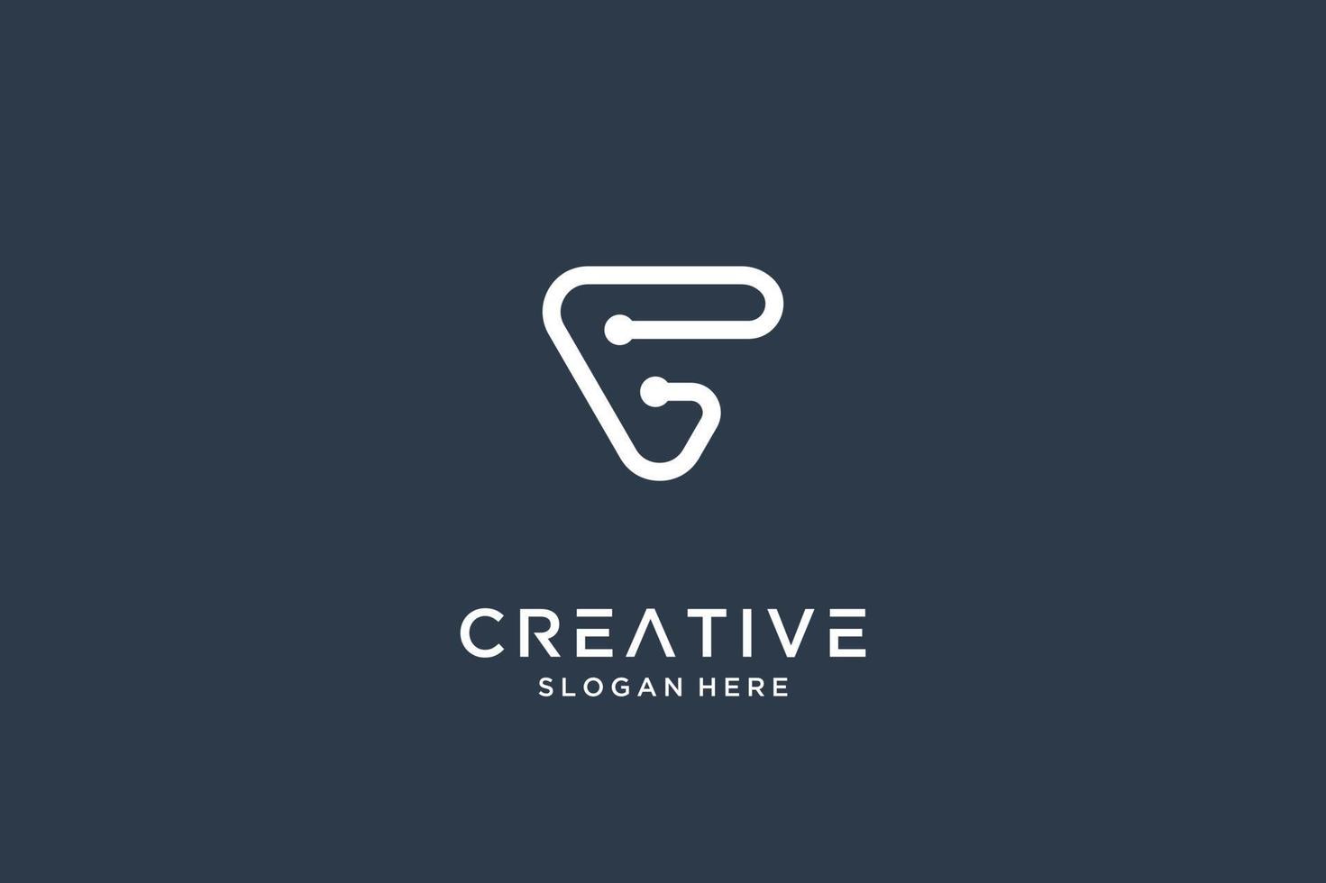 Abstract letter c logo design technology vector