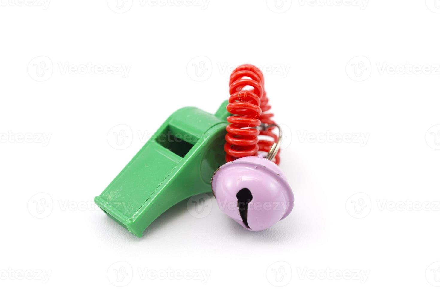 rattles and whistles isolated on a white background photo