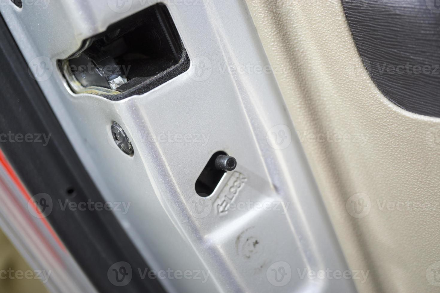 This child safety lock is one of the security features on the car photo