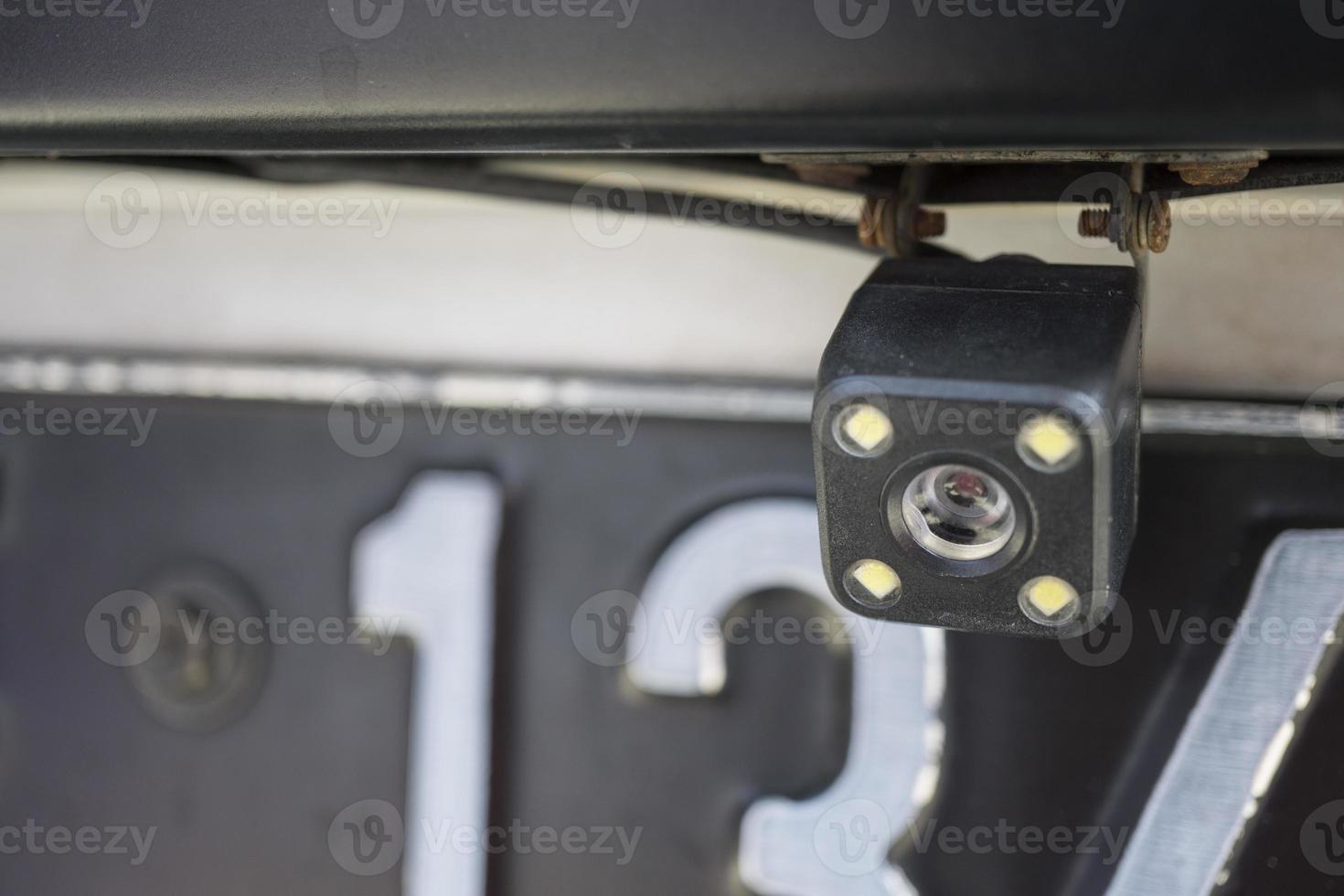 universal car rear camera used when the car is reversing with 4 led lights photo