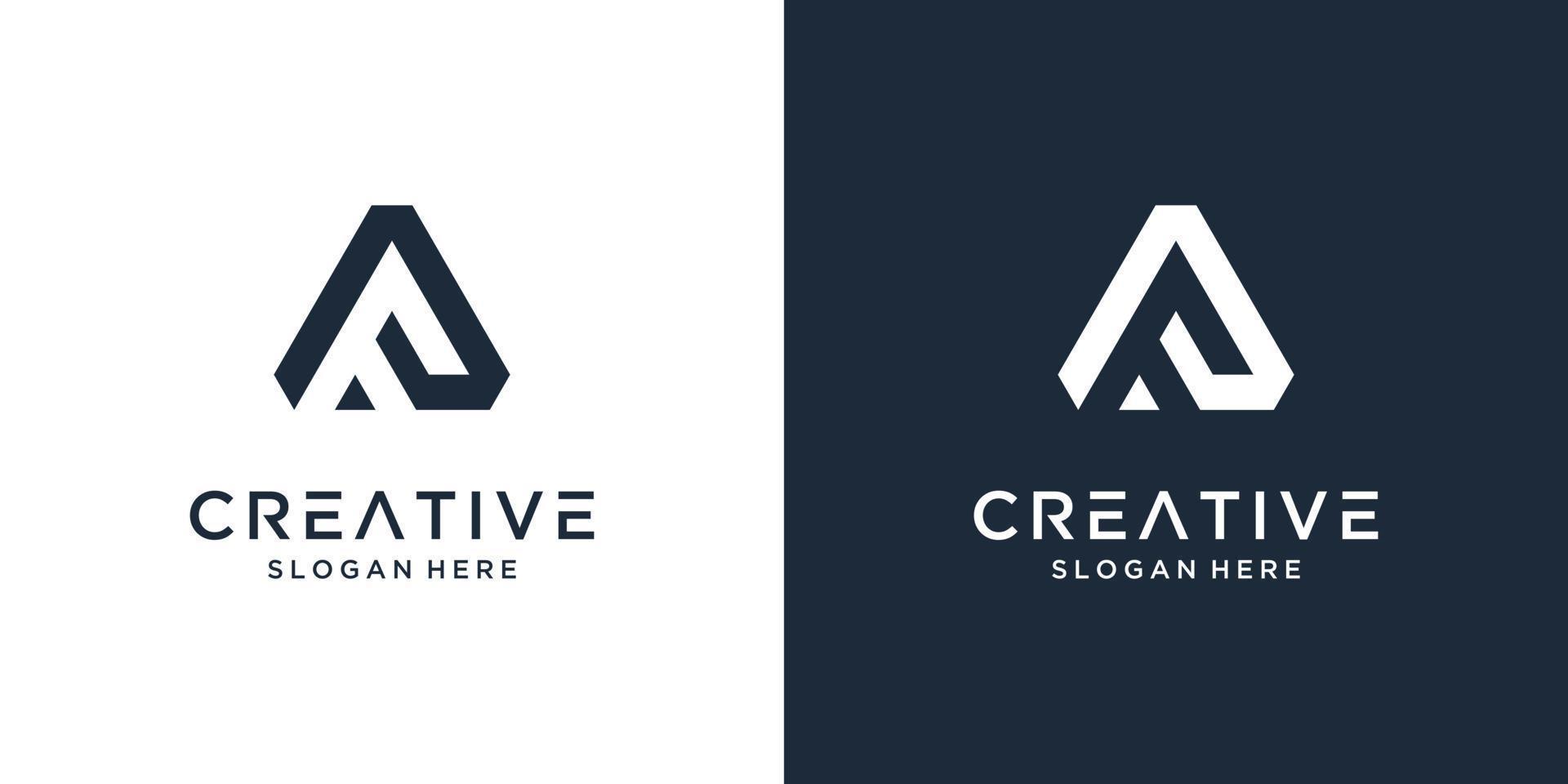 Creative letter A logo design inspiration vector