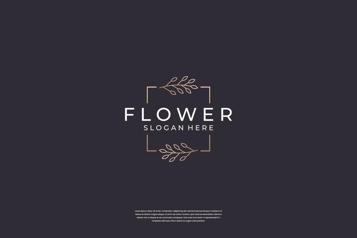 Luxury flower logo design inspiration vector