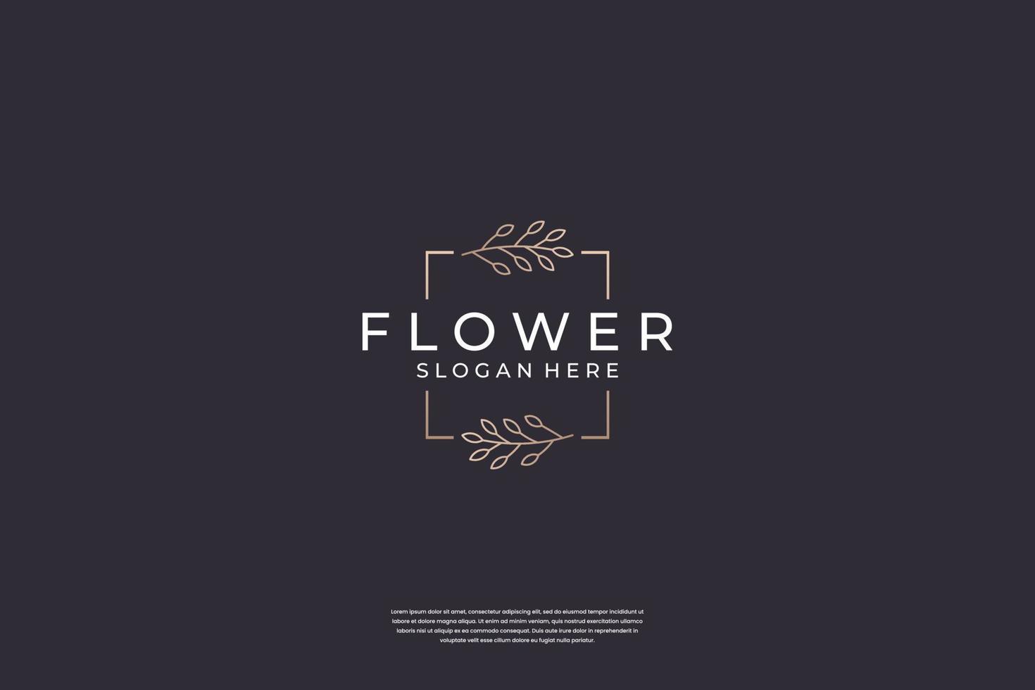 inspiración de diseño de logotipo de flor de lujo vector