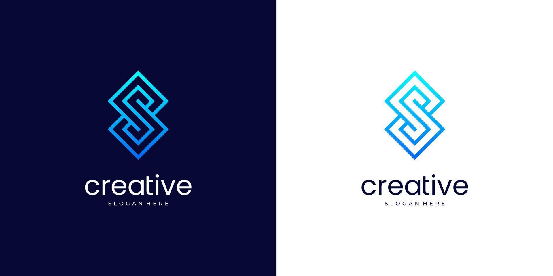 Letter C logo design with creative infinity inspiration vector